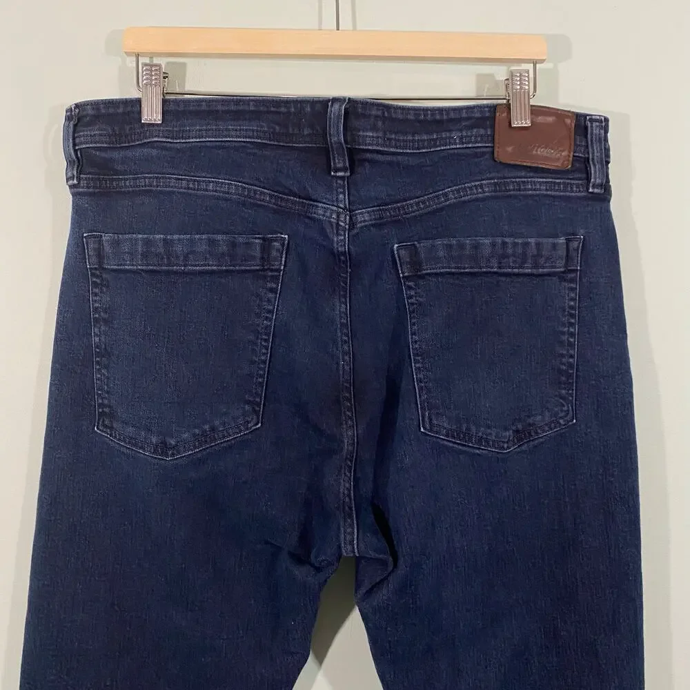 Revtown Men Blue Indigo Automatic Straight Leg Jeans Size 38 x 32